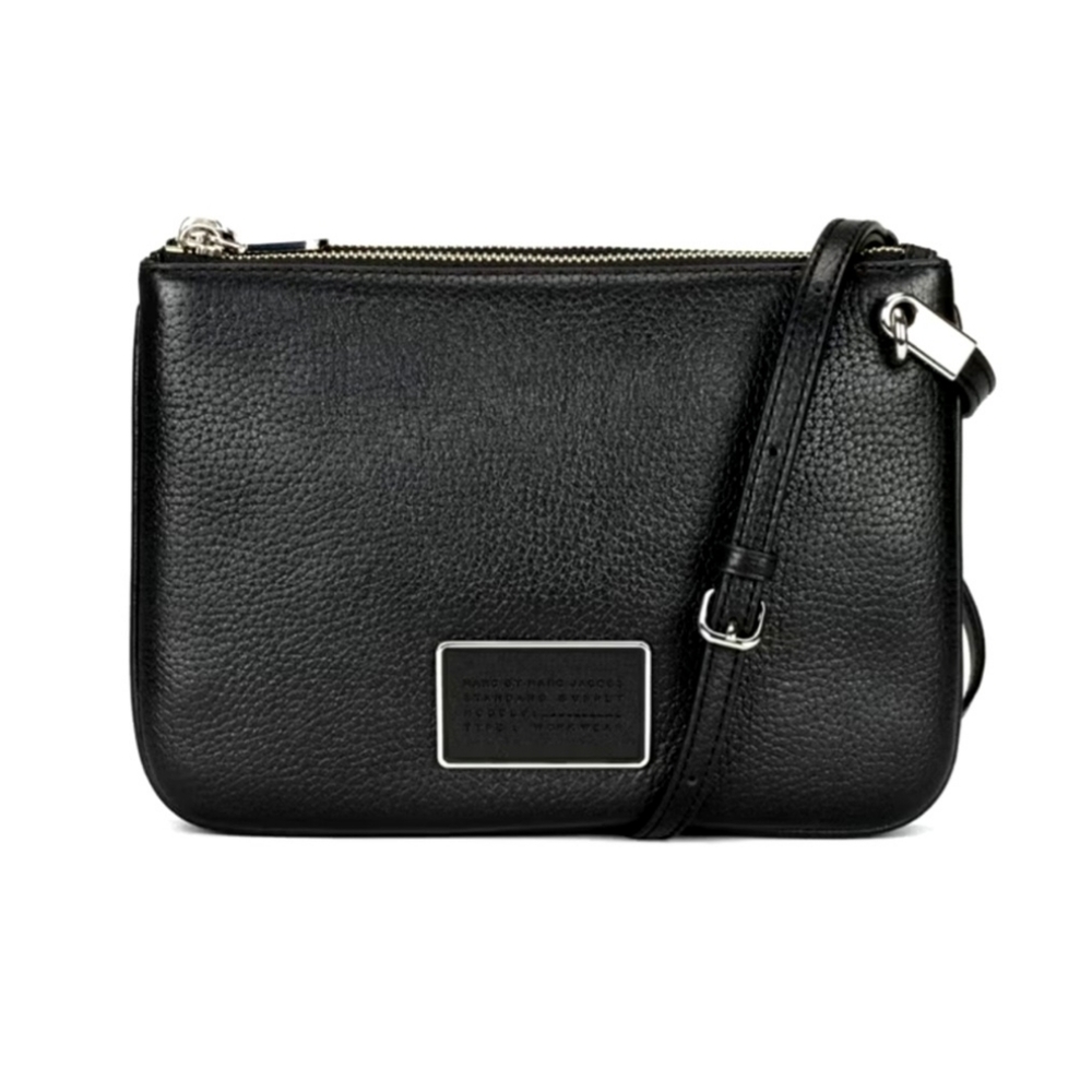 Marc Jacobs Black And Silver Crossbody